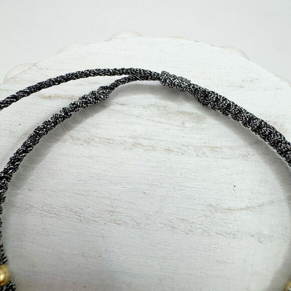 Rutilated Quartz Metric Silver Gold Bead Slide Bracelet Bohemian Boho Adjustable - Picture 8 of 8